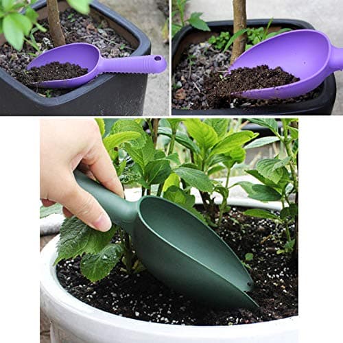 Ewer 4 Pack Plastic Garden Shovel,Garden Scooper Shovel,Plant Hand Shovel Trowels with Scale,Small Shovels for Gardening Kids Soil Transplanting Weeding Digging Planting,Multicolor,122616EIU8SQE