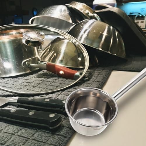 DOITOOL Long Handle Ladle - Stainless Steel Soup & Water Scoop - Multi-Purpose Canning & Garden Watering - 55x6.2 cm
