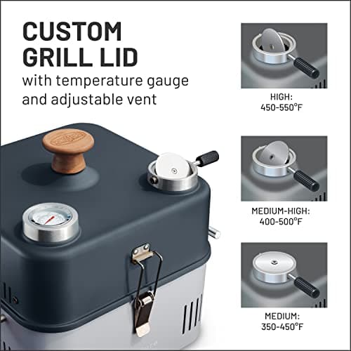 Kingsford All-In-One Grilling Kit, Match Light, Portable Grill with Charcoal and Grilling Tools, No Lighter Fluid Needed, 1 Grill, 4 lb Charcoal Bag