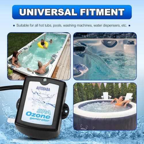 50-100mg/h Spa Ozone Generator Kit SPA-124, Provide High Output of Stable Ozone for Spas, Hot Tubs and Cold Plunge, Ozone Kit Generator for Home - Universal: 110V / 240V (AMP-4 Plug)