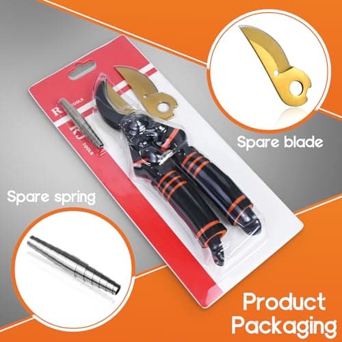 Pruning Shears for Gardening, 8.5" Premium SK5 Carbon Steel Garden Secateurs, Sharp Handheld Heavy Duty Garden Hedge Clippers Tools, Ultra Sharp Pruners with 3/4'' Cut Capacity Garden Scissors