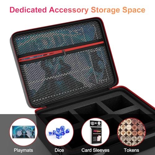 Card Deck Box with Portable Case, 6 Pack Clear Commander Deck Box with 6 Dividers, Holds 600+ Double Sleeved Cards, Fit for MTG, YuGiOh, TCG