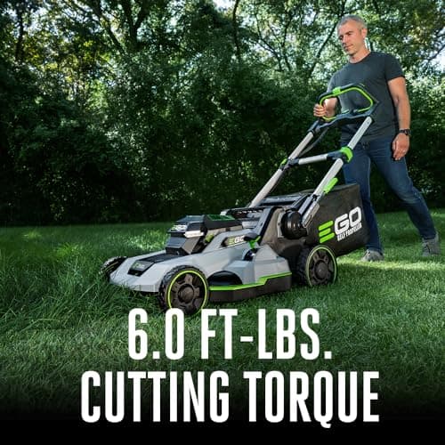 EGO Power+ LM2123SP-2 21-Inch 56-Volt Cordless Self-Propelled Brushless Lawn Mower with Touch Drive, with 4.0Ah, 6.0Ah Batteries, and 550W Rapid Charger