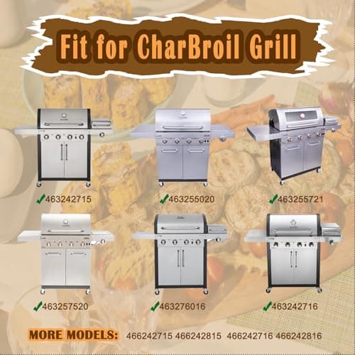 SafBbcue 17 in Cooking Grates Replacement Parts for Charbroil Tru Infrared Grill 463242715, 463242716, 463276016, 466242715, 466242815, Lowes 606682, 639322 Gas Grill, Cast Iron Cooking Grids, 3 Pack