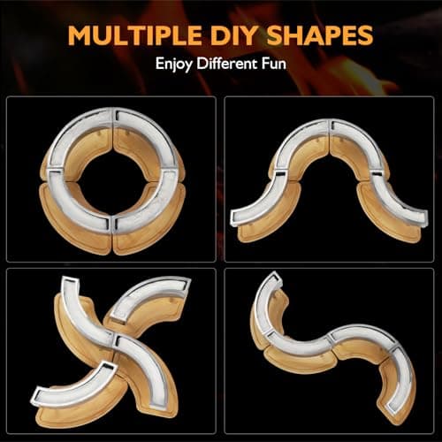 OGERY Tabletop Fire Pit - Ethanol Table Top Firepit for Indoor Outdoor Use, Portable Fire Place with DIY-Style Design to Place Biscuits Snacks for S'Mores - Perfect for Patio Home Decor Parties Gifts