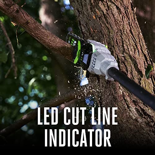 EGO POWER+ Pole Saw, Cordless Electric Pole Saw for Tree Trimming with Telescopic LED Cut Line Indicator, Battery and Charger Not Included - PS1000