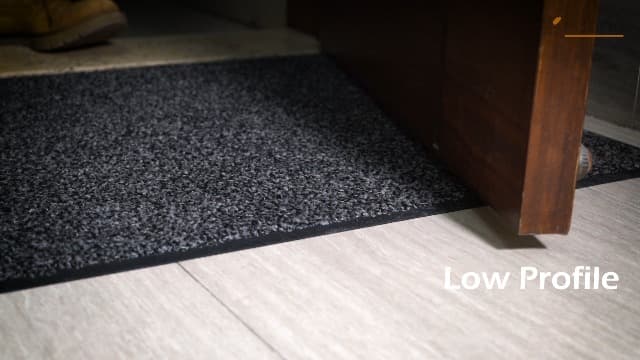 Mibao Front Door Mat, Dirt Trapper Welcome Mat for Outdoor Indoor, Non-Slip Waterproof Doormat, Durable Machine Washable Low Profile Entry Rug for Back Door Outside Patio Porch, 32" x 20", Grey