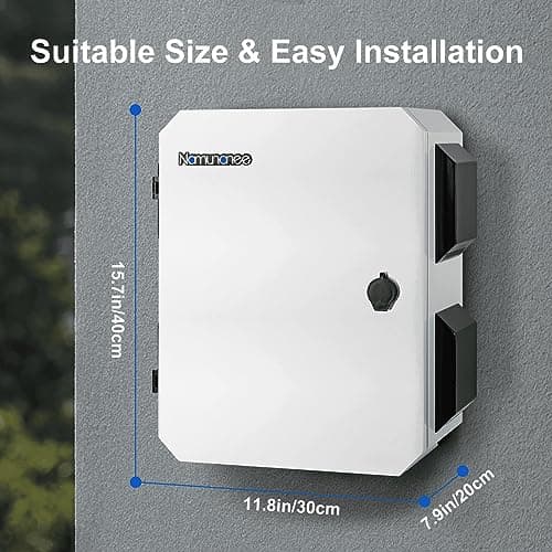 Outdoor Electrical Box, Cold-Rolled Steel Plate, Aluminum Alloy Back Beam, One-Piece Ventilation Design, IP65 Waterproof, Wall/Pole Mounted (15.7" x 11.8" x 7.9")