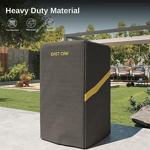 EAST OAK 30-Inch Electric Smoker with Visualization Glass Door and Cover, Smoker with Side Wood Chip Loader and Heavy Duty 600D PVC Waterproof UV-resistant Smoker Grill Cover for Camping BBQ Picnic
