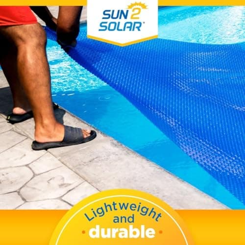 Sun2Solar Blue 18 ft Round Pool Solar Cover | 800 Series | Heat Retaining Blanket for Above Ground & Inground Swimming Pools | Use The Sun's Natural Energy to Heat Pool | Bubble Heating Blankets
