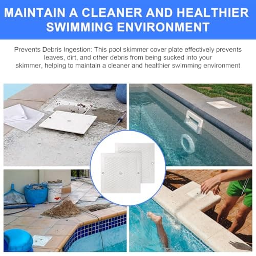 2 Pack 10" Skimmer Lid Pool Skimmer Cover Plate, Pool Skimmer Lid Replacement Compatible with Hayward SPX1082E, SP082, 1083, 1084,1085, and SP1086
