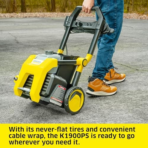 Kärcher Pressure Washer K1900PS, Max 2375 PSI, 3 Spray Nozzles, Detergent Tank, For Cars, Driveways, Siding, Patios, 1.46 max. GPM