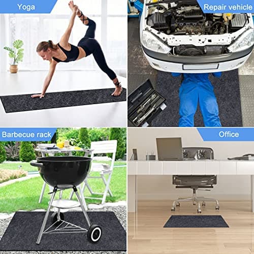 80 * 80 inch Inflatable Hot Tub Mat, Outdoor Indoor, Waterproof Slip-Proof Backing, Absorbent Spa Pool Ground Base Flooring Protector for Hot Tub