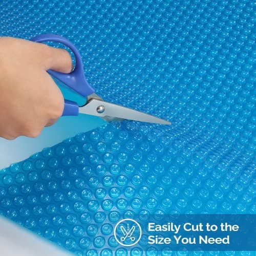 VINGLI 12Mil Solar Pool Cover 16x32FT Rectangle Solar Blanket for Inground Pool and Above-Ground Swimming Pool, Blue (16' x 32')