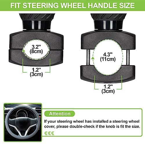 Spurtar Steering Wheel Knob Spinner, 2Pack Universal Car Suicide Knob Power Handle Spinner Fit for Cars, Truck, Forklift, Mower, Tractor, Boat, Golf Cart – Black