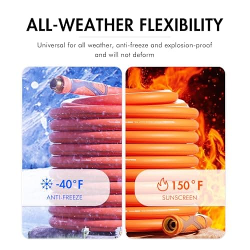 Garden Hose 75 ft x 5/8", Heavy Duty Water Hose, Flexible 75 foot garden Hose, Lightweight water Hose with Swivel Handle,3/4" Male to Female Fittings, Burst 600 PSI
