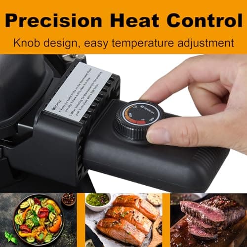 Outdoor Electric Grill & Griddle, 1500 Watts, Black