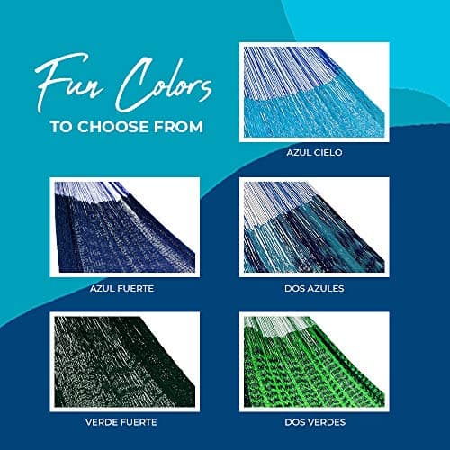 Hammocks Rada - Fits 12.5 to 13 Feet - Matrimonial Size - Finest Hammock - Very Fresh and Comfortable - Original Mayan Hammock
