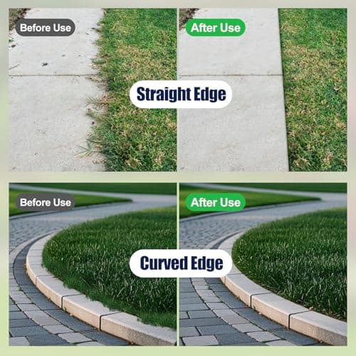 Professional Edger Lawn Tool – 36 inch Heavy Duty Stainless Steel Weed Cutter Tool with Ergonomic Metal Handle – Perfect for Garden, Yard Landscaping, and Turf Trimming, Black