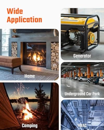 CT-580 Portable Carbon Monoxide Detector, Rechargeable CO Detector with Vibration, Visual & Audible Alarms, 0-1000PPM, TFT Color Display for Home, Camping, Travel, Industrial & Professional Use