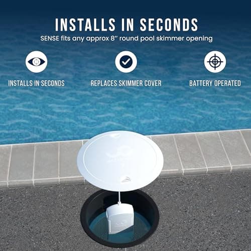 Waterguru - Sense S2 Smart Pool Monitor - Chlorine & pH Meter - CYA & Alkalinity Tester Pool Water Tester - Spa & Hot Tub Monitor - Includes WaterGuru Sense S2 C5 Cassette, Float Ring & More