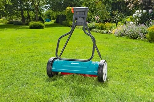GARDENA (4018) Classic 16" Reel Lawn Mower with 5 Blades. Perfect Cut Every time for meticulous Yards. Eco-Friendly, Made in Europe