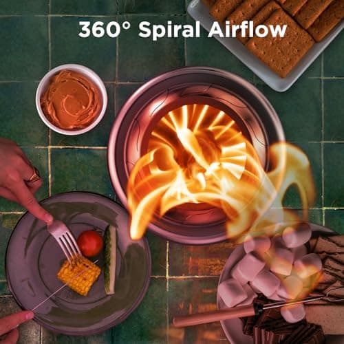 OGERY Stove Tabletop Fire Pit with Stand 7.9 x 6.1 in, Smokeless Firepit Camping Outdoor Table Top Firepit for Urban & Suburbs with Portable Travel Bag, Fueled by Pellets or Wood, Stainless Steel