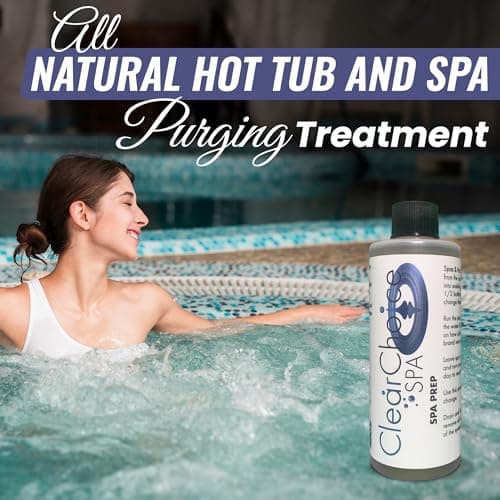 Clear Choice Spa Prep - Natural Non-Toxic Enzyme-Based Hot Tub & Spa Purging Agent - Removes Chemicals, Film Buildup, Metal & Mineral Buildup - Safe, Eco-Friendly Hot Tub Cleaner, 4 oz - 100% Natural