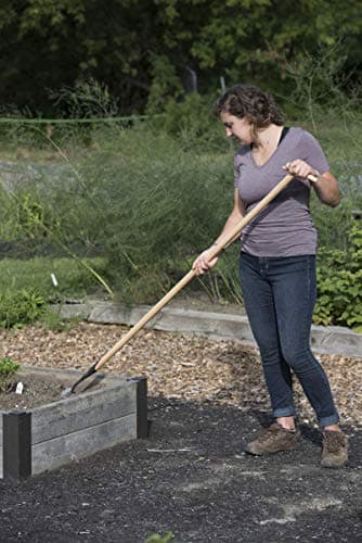 Gardener's Supply Company Lifetime Dutch Hoe | High-Carbon Boron Steel Blade & 54" Long European Ash Wood T-Handle | Easy to Use Gardening Tool