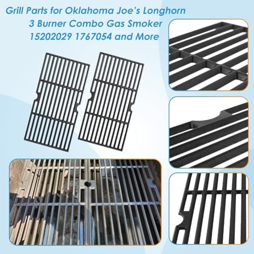 Grill Parts for Oklahoma Joe's Longhorn Combo Charcoal/Gas Smoker Grill 3 Burner 15202029 16202046 18202083 14201767 Grill Replacement Parts for Oklahoma Joes Grill Accessories