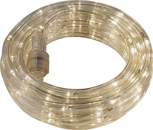 UltraPro LED Rope Lights, 50ft Classic Clear Rope, Warm White Light 3000K, Indoor/Outdoor, Flexible, Linkable, Durable, Rope Lights Outdoor, 54505