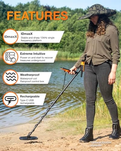 Quest X1 Metal Detector for Adults - Value Pack w/Coil Cover String Bag Digger, Fast Discrimination Speed, Built-in Battery Lightweight Doubled Coil for Coin Militaria Treasure Hunting Nail Test