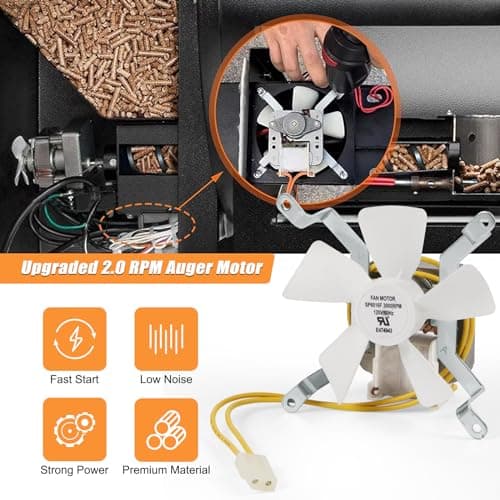Grill Replacement Parts for Pit Boss Smoker Grills, Induction Fan Replacement for Traeger Wood Pellet Grills, White Nylon Combustion Fan for Sam's Club Wood Pellet Smoker Grill