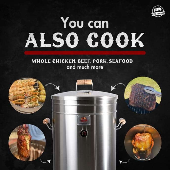 (50 Pound) Stainless Steel Barrel Charcoal Smoker – Ultimate BBQ for Wood & Charcoal Grilling – Perfect for Smokers, Barbeque Grill Enthusiasts & Outdoor Cooking, Vertical Smoker.