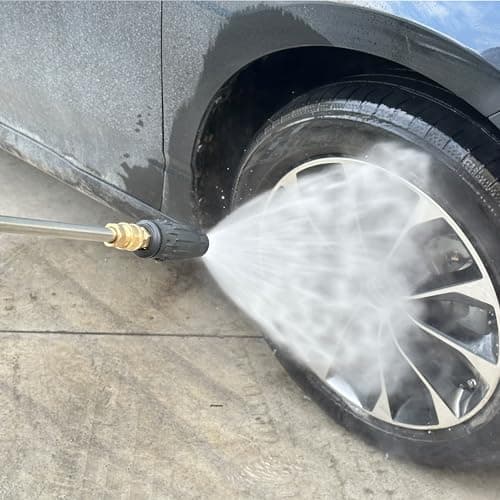 JOEJET Pressure Washer Tips, Adjustable Pressure Washer Nozzle with 5 Spray Nozzle Tips, 1/4 Inch Quick Connect, 3000 PSI