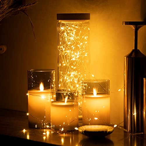 12 Pack Fairy Lights Battery Operated String Lights, 7ft 20 Led Fairy String Lights, Waterproof Copper Wire Firefly Starry String Light for DIY Wedding Party Bedroom Christmas (Warm White)