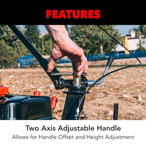 Pulsar 20-Inch Gasoline Powered Rear Tine Tiller with Variable Speed and Rotating Handle