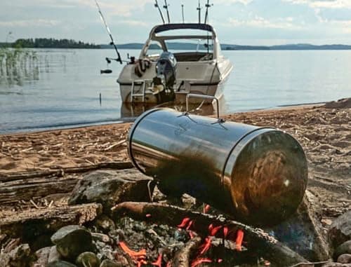 Fish Smoker Oven, Portable Smoker, Smoker Box Camping, Outdoor, Survival, Compact Stainless Steel Mini Smoker, Lightweight Outdoor Kitchen, Fish & Meat, Accessories for Gas Grill