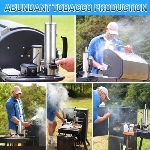 Outdoor Smoke Generator, Smoke Tube for Pellet Smoker, Stainless Steel Pellet Smoker Tube, Hot/Cold Smoker with Air Pump, Smoker Accessories, Portable Electric Smokers Grill Add Wood to produce smoke