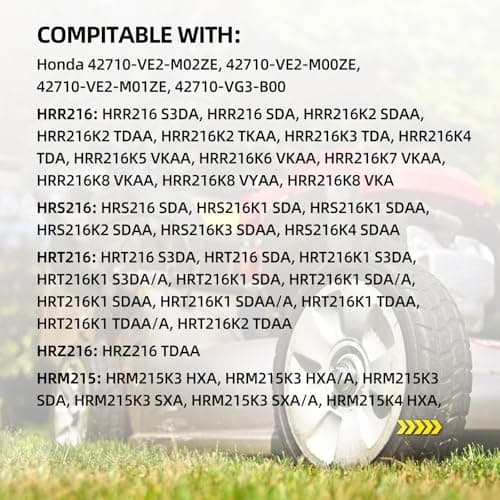 42710-VE2-M02ZE Rear Wheels, 8 Inch Wheels Fit for HRR216 HRS216 HRT216 Honda Walk-behind Lawn Mower, Pack of 2