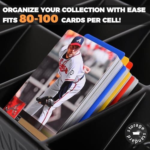 2 Pack Card Sorting Tray - Stackable Trading Cards Organizer, 15-Compartment Playing Organizing Tool - Sorter for Raw, Sleeved and Toploaders, Includes Label Dividers