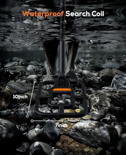 Metal Detector for Adults Waterproof - 2000mAh Chargeable Professional Cordless Gold Detector with LCD Display, Retractable Foldable Higher Accuracy Metal Detector with 10" IP68 Coil - Orange