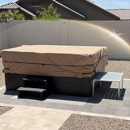 ULTCOVER Waterproof 600D Polyester Square Hot Tub Cover Outdoor SPA Covers 90 x 90 inch