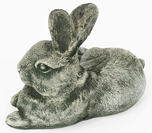 Laying Rabbit Concrete Statue Garden Outdoor Yard Cement Bunny Stone Statues Art