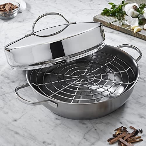 Demeyere Resto 4-pc Stainless Steel Stovetop Smoker Set, Silver, 11.5"