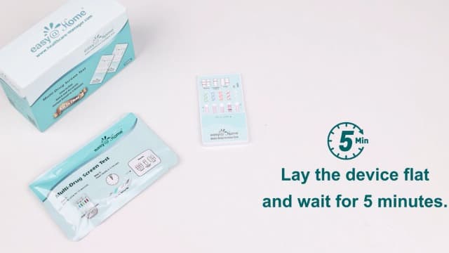 Easy@Home Multi-Drug Screen Test: Testing Amphetamine Oxazepam Cocaine Morphine Cannabinoids Home Urine Drug Testing Kits - #EDOAP-754 (5 Pack)