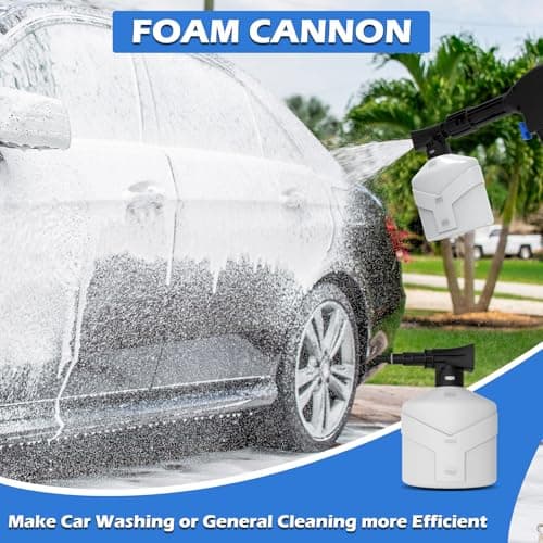Electric Pressure Washer, 4200PSI 2.8GPM, Foam Cannon, 4 Nozzle Tips, 20 FT Hose, 35FT Power Cord, Strong Power Washer with Anti-Tipping Technology for Cars, Garden, Fences, Patios, Driveways
