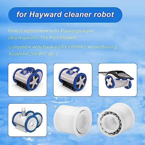 PVX976PK2 Wheel Bearing Compatible with Hayward Pool Cleaners Part for AquaNaut Poolvergnuegen Phoenix Pool Vacuum Parts Wheel Bearing 2 Wheel 4 Wheel Pool Cleaners Parts 200 400 450, 2 Pack