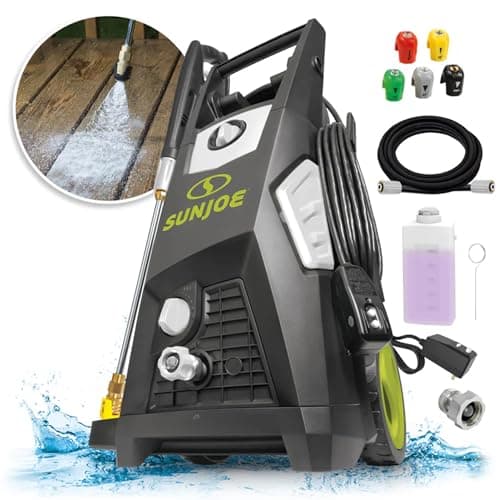 Sun Joe Electric Pressure Power Washer, 2000 PSI (PWMA Certified), 1.1 GPM, Dual Soap Tanks, SPX3500 (35-FT GFCI Water-Safe, Power Cord)