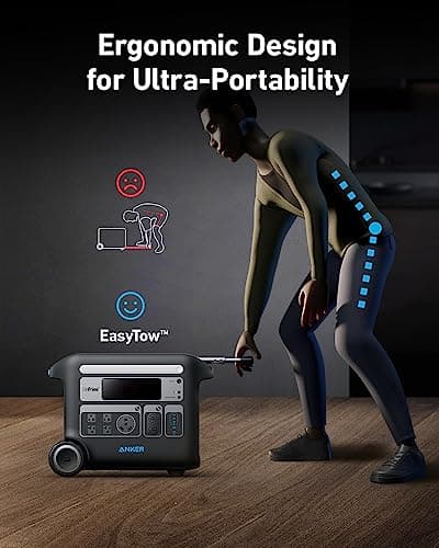 Anker SOLIX F2000 Solar Generator, 2048Wh Portable Power Station with LiFePO4 Batteries and 400W Solar Panel, GaNPrime Technology, 4 AC Outlets Up to 2400W for Home, Power Outages, Camping, and RVs